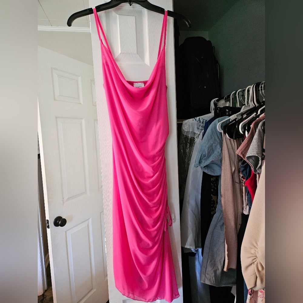 Bright pink dress